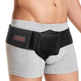 ORTONYX Inguinal Hernia Belt for Men and Women with Removable Compression Pad and Adjustable Waist Strap, Hernia Support Truss for Inguinal, Incisional Hernias, Left/Right Side - Black L/XXL