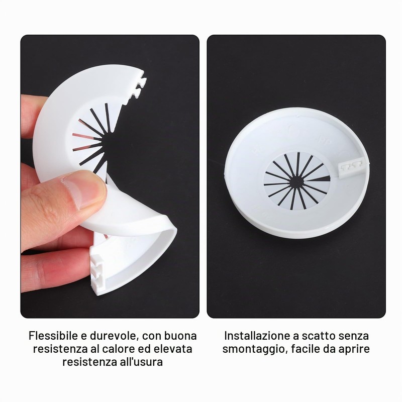 12 rosette rosette per termosifoni universale, 14-29 mm copri tubi
