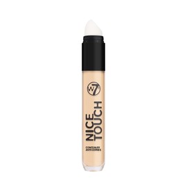 W7 Nice Touch Concealer - Brighten the Eye Area & Conceal Blemishes - Medium Coverage - 2-in-1 Sponge Stick Applicator and Blending Sponge - Sand - Vegan Makeup