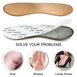 Dr. Foot's Heel Grips Liner Insert for Shoes Too Big, Shoe Inserts Liners for Loose Shoes, Preventing Heel Slipping, Rubbing, Non-Slip (Brown)