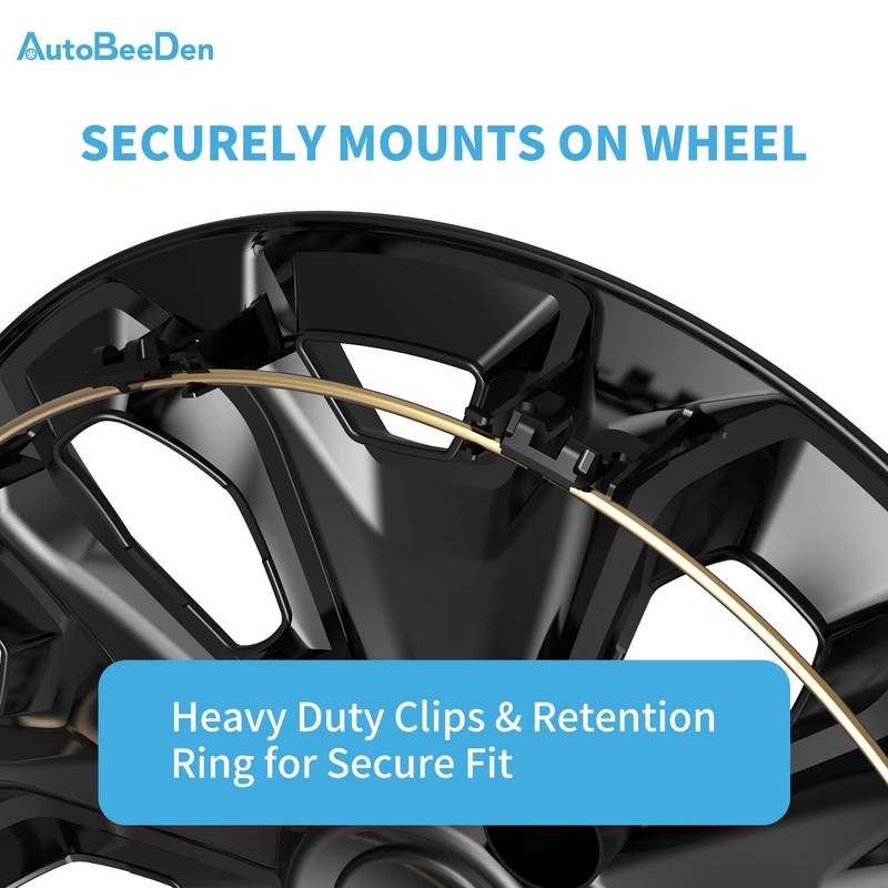 AutoBeeDen 4-Pack Hubcaps Wheel Covers Compatible with Ford Transit 150/250