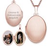 Amoonic Women's Locket Oval Rose Gold Plated to Open, Chain