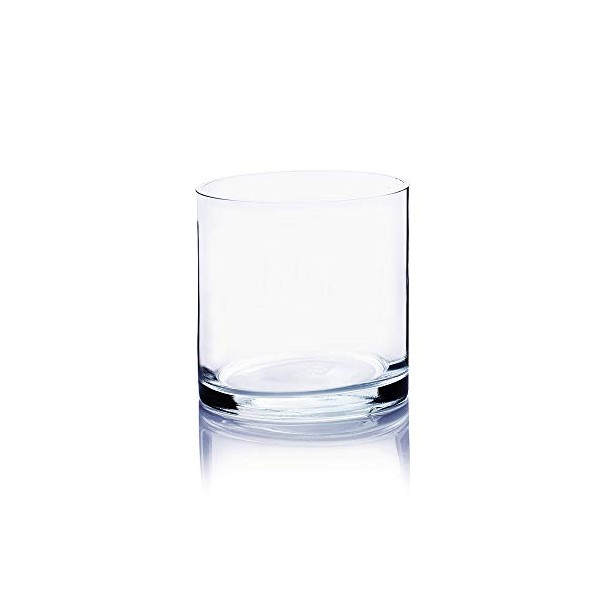WGV Cylinder Vase, 4" W x 4" H, Floral Container,
