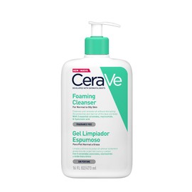 CeraVe Gel Limpiador Espumoso Facial para Piel Mixta a Grasa con Ceramidas Esenciales, Niacinamida y Ácido Hialurónico, 473 ml, 1 Unidad