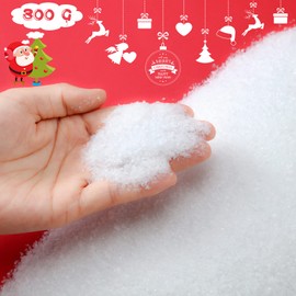 Christmas Fake Snow for Crafts Glitter Fake Snow Village Fake Snow Powder Decoration Artificial Plastic Snow Powder Christmas Tree Decorations Village Winter Displays Supplies (White,10.58 Ounce)