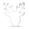 12.7 cm Large Christmas Reindeer Face Cookie Cutter - Stainless