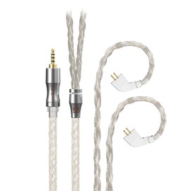 24 Core TFZ Earphone Cable-KBEAR [Expansion] Upgrade Cable, 4N Copper Silver plated Cable, IEM Detachable Cable with2.5mm Plug, Suit for LIVE-X LIVE-1 T2 KING-PRO and TFZ Series (TFZ2.5, Silver)