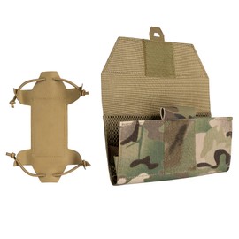 IDOGEAR OUTDOOR Multi-camo Tactical Molle Phone Holder Chest Cell Phone Pouch for Vest Molle Plate Utility Military Small Pouch Phone Carrier Universal Screen Size 4.7''-6.8''(camo)