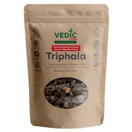 Vedic Herbs Triphala Powder, Natural Ayurvedic Supplement, 150g/5.29 Oz, Gluten Free