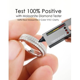 Genuine Moissanite Half Eternity Ring with 3 Row Diamonds,1ct Round Brilliant Cut Elegant Wedding Band D Color VVS1 Simulated Diamond S925 Sterling Silver 18K White Gold Plated Promise Ring for Women（7）