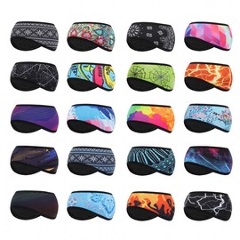 Badminton Headband Autumn Winter Warm Fleece Ear Protection Headband for Men and Women Outdoor Sports Fleece Headband/Modified Paisley Flower 5ea