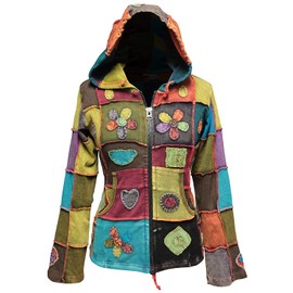 Shopoholic Fashion Women Love Peace Embroidery Hoodie [S] Multicolored