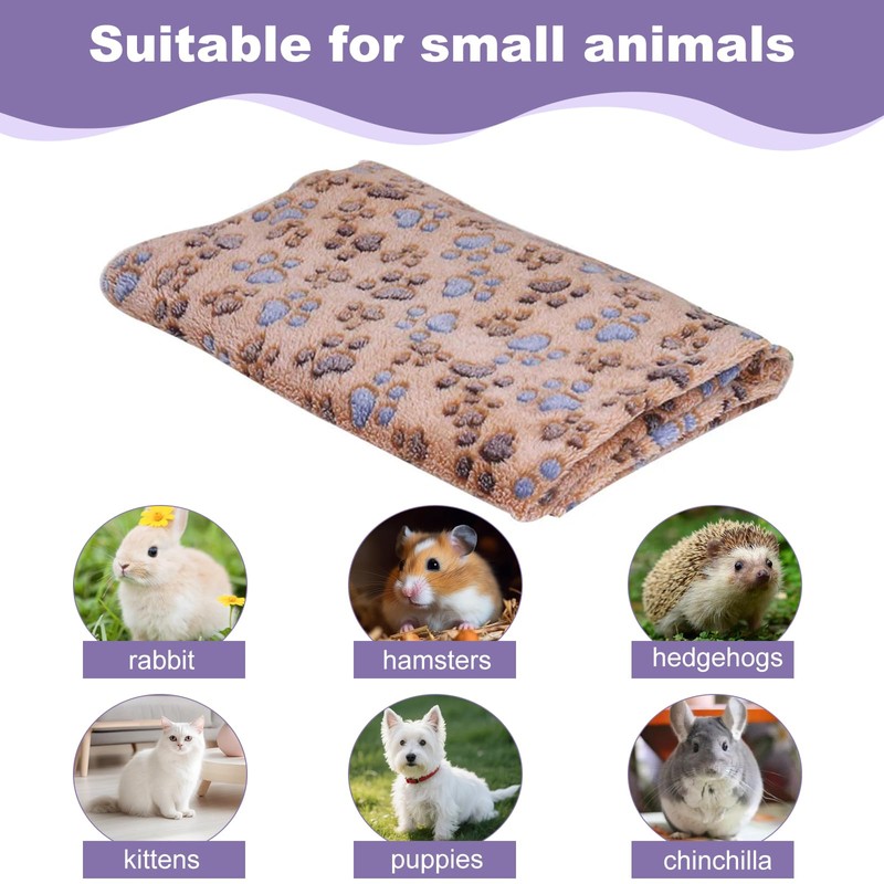 Pet Blanket, 6 Pcs Guinea Pig Blankets, Reusable Small Cat