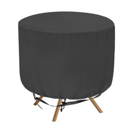 Patio Table Chair Cover Black, 23" DIA X 18"H, Outdoor Table Chair Cover,Outdoor Patio Furniture Cover Waterproof for Deck Box , Coffee Table and Chairs