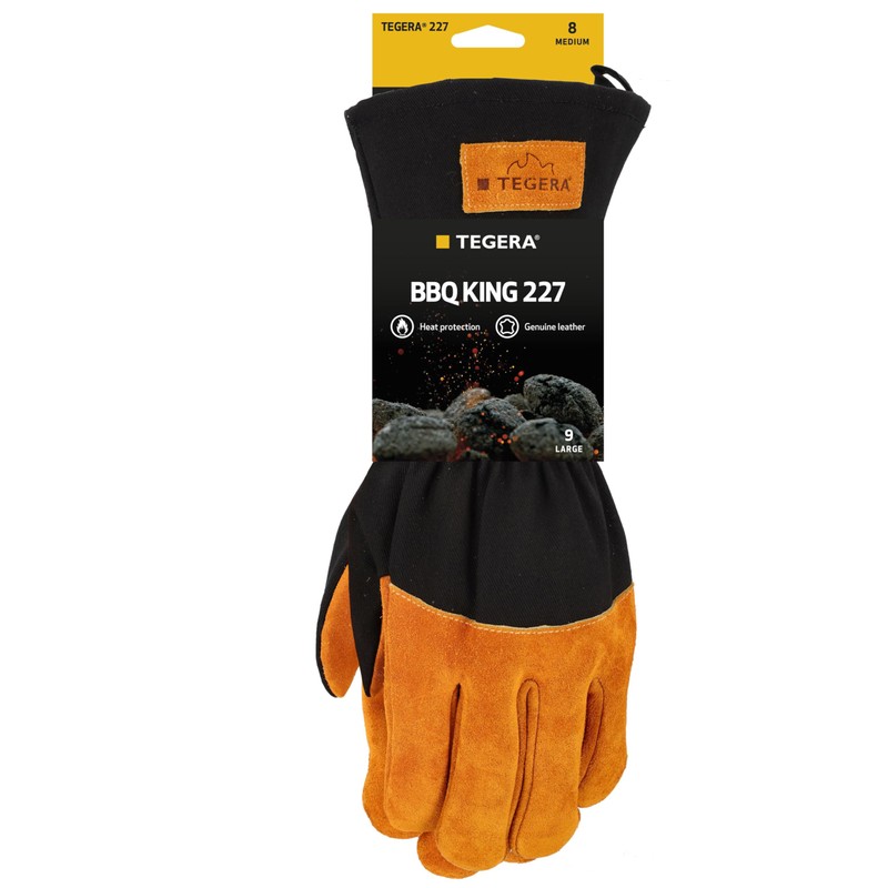 Tegera 227 BBQ King - Grillhandschuh Aus Hochwertigem Hitzebeständigem Leder
