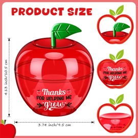 Mimorou 48 Pack Back to School Gifts Plastic Apple Containers,Classic,Red
