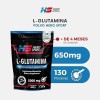 Glutamina Polvo 650 Gr 130 Servicios, Sin Sabor Hero Sport