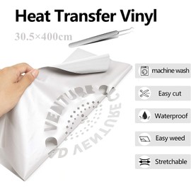 NCRGB Plotter Film Textile, Transfer Film, Vinyl Film Plotter, Ironing Film for Printing, Flex Film Plotter, Textile for DIY T-Shirt and Other Fabrics (Grey, 30.5 x 400 cm)