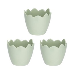 Ideen mit Herz Decorative Egg Trays, Table Decoration, Nest, Easter Egg for Standing, Egg Cup, Fillable, Diameter 7.8 cm, 7 cm High (Pastel Green)