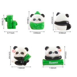 ASUNFO 30 Pcs Panda Push Pins Cute Decorative Thumb Tacks Animal Cork Board Thumbtacks for Photo Wall 5 Pattern