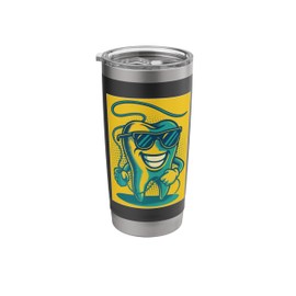 Funny Pop Art Tooth Dental Floss Dentistry Dentist Stainless Steel Insulated Tumbler