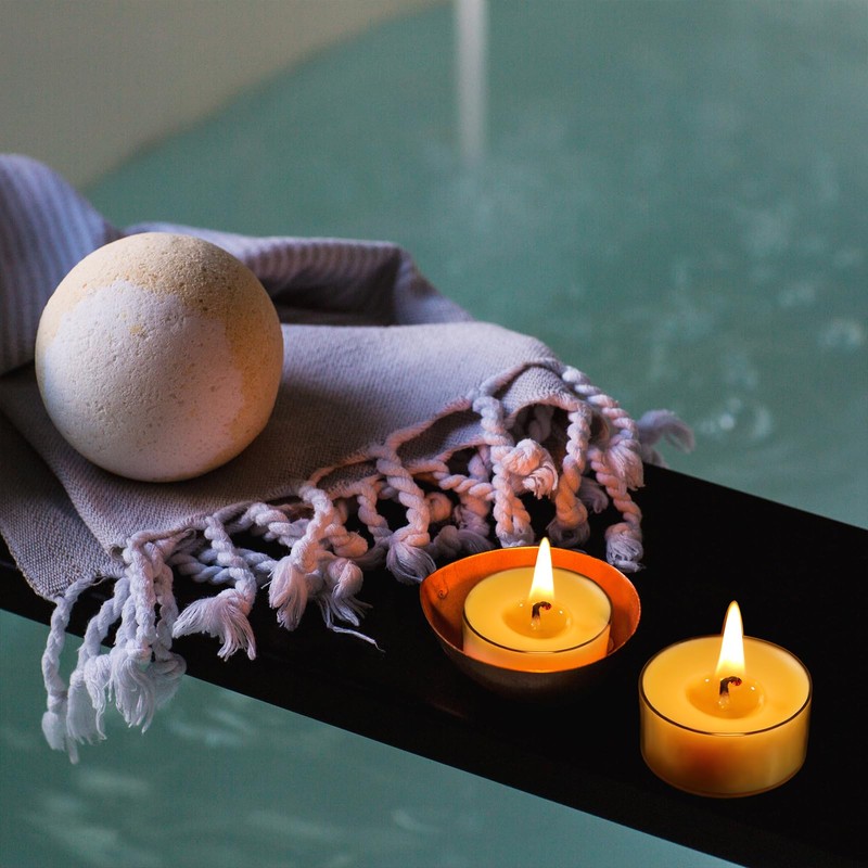 96 Packs Beeswax Tealight Candles, 100% Pure Beeswax Tea Candles