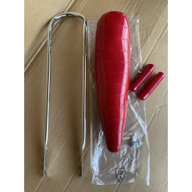 For Schwinn 20" RED Lowrider Vinyl Bicycle BANANA SEAT Sparkle Grips and Sissy Bar Bundle