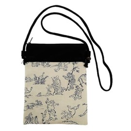 Whole Round Made in Japan Pochette, 8.7 x 10.4 x 0.6 inches (22 x 26.5 x 1.5 cm), Choju-Giga, White