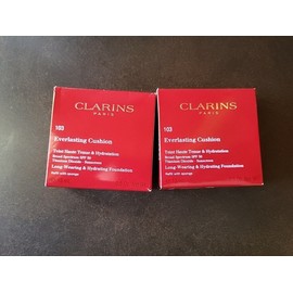 Clarins LOT OF 2 Clarins Everlasting Cushion Foundation Refill 103 IVORY SPF 50 Sealed