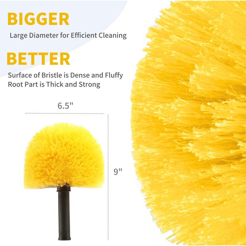 4 Pack Screw on Webster Cobweb Duster Head for Pole,Spider