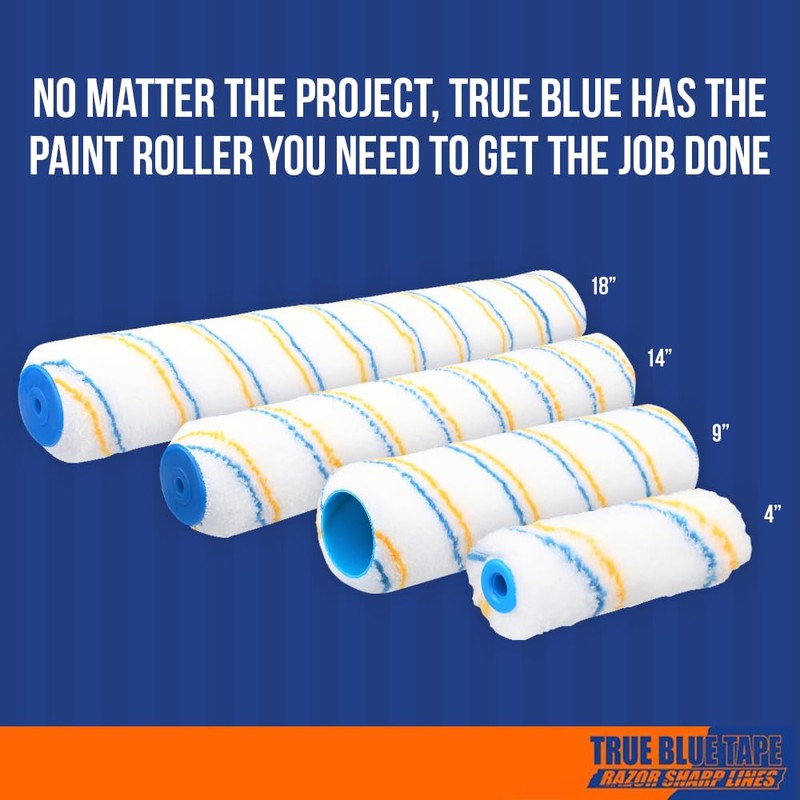 True Blue 14" Professional Paint Roller Covers, 14 Inch, Best