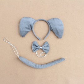 She's Shining Christmas Animal Elephant Ears Headband Tail Set Fancy Dress Party Accessory Kids Adults