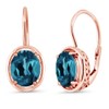 Gem Stone King 18K Rose Gold Plated Silver London Blue