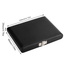 Saxophone Reed Case PU Leather Case with Slots for 6 Saxophone Clarinet Reeds 120 x 90 x 20 mm / 4.72 x 3.54 x 0.78 Inches