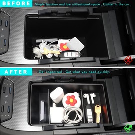 MARCHFA Center Console Organizer Tray Compatible for 2021 2022 2023 2024 Toyota Venza Accessories Armrest Storage Box Insert Tray Organizer