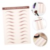 NOLITOY 3 Sheets Eyebrow Stickers Brown Firm Contour Peel off