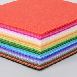VieFantaisie 60 PCS Felt Sheets for Crafts, 4" x 4" Craft Felt Fabric Sheets, Assorted Color Stiff Felt Sheets, 1mm Thick Felt Sheets for Kids, DIY Sewing Crafts, Patchwork, Decoration, School Project