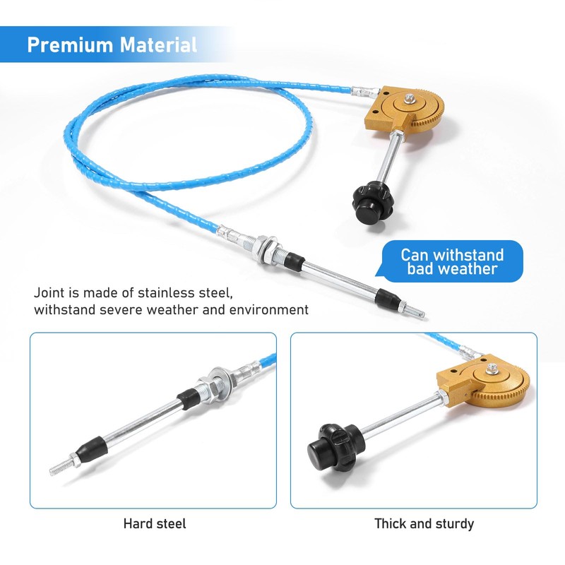 Creative.c Manual Throttle Cable 2m Throttle Accelerator Cable Replacement for