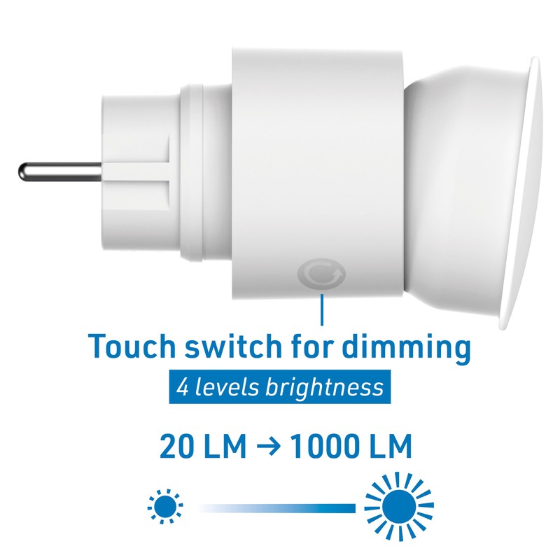Electraline 58047 IP44 LED Spotlight with 4 Adjustable Brightness Levels