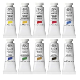 Winsor & Newton, Designers Gouache, Introductory Paint Set, 10 x 14 ml Tubes Assorted Colours