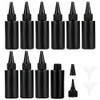 NANSHINE 10pcs 60ml(2oz) Black Plastic Squeeze Dispensing Bottles Glue Bottle