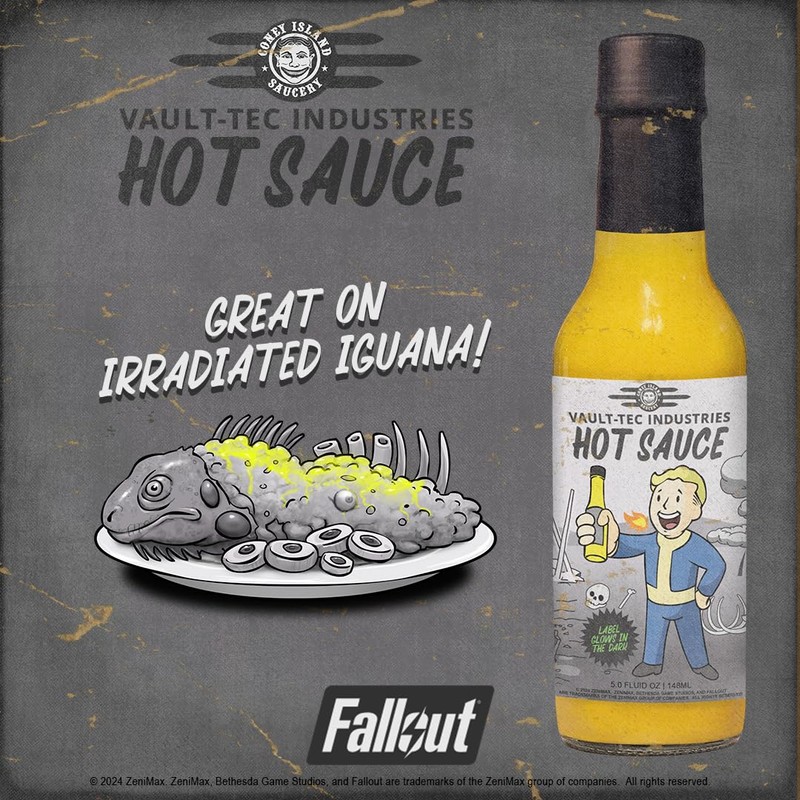 Coney Island Saucery Fallout Vault-Tec Industries Hot Sauce 5oz
