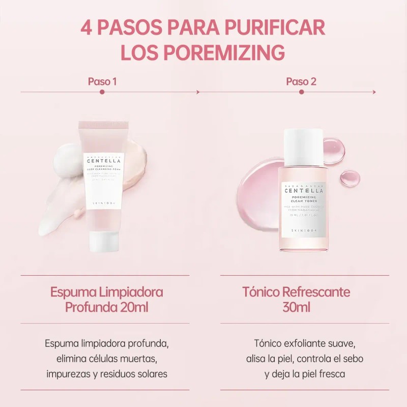 Skin1004 Kit De Viaje Poremizing Centella Madagascar 4 Pzs