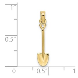 FJC Finejewelers 10 kt Yellow Gold 3-D Polished Shovel Garden Tool Charm 18 x 5 mm
