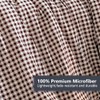 NSNLGSGC Twin Comforter Set, Mocha Gingham Bedding Comforter Sets, Dark