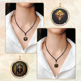 Daily Bible Verse Pendant Necklace -Christian Gifts Bible Verse Pendant Necklaces, Adjustable Necklace for Religious Christian Jewelry Gifts, Inspirational Scripture Keepsake for Mom's Spiritual Journey