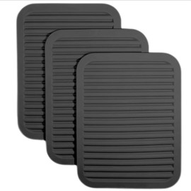 Hotsyang Silicone Trivets For Hot Pots and Pans Large, Trivets For Hot Dishes Modern, Trivets for Granite Countertops, Silicone Hot Pads For Kitchen, Silicone Hot Pads Pot Holders 9"X12"Grey Dark 3Pcs