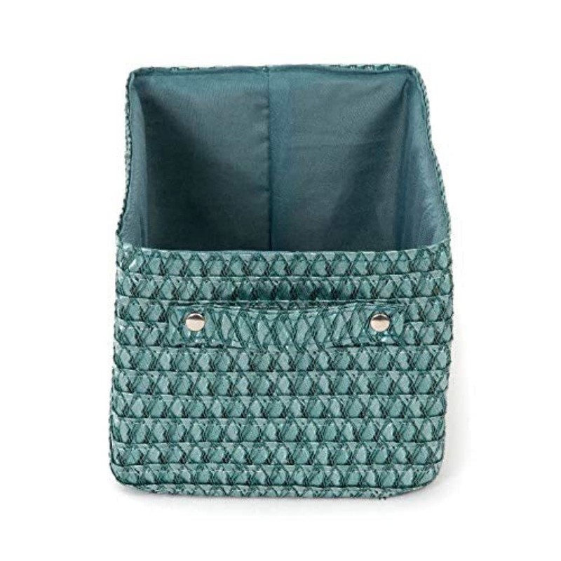 Compactor Rectangle Storage Basket with Pull Handle, Woven Storage Box