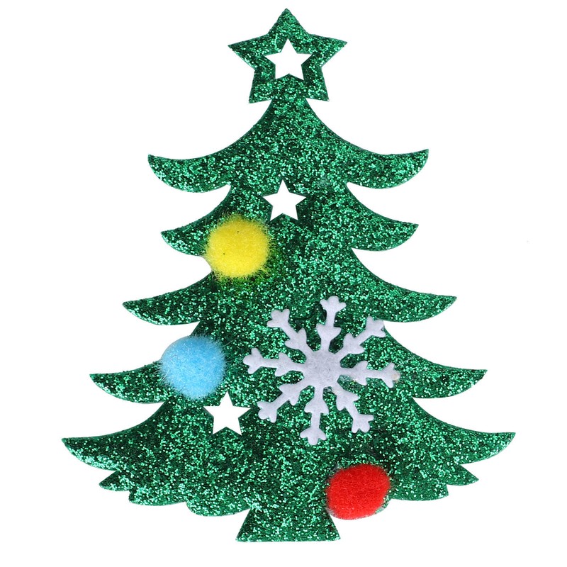 30Pcs Christmas Tree Felt Wall Hanging Door Murals Kids Gifts