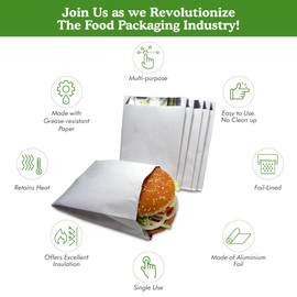 Regency Wraps RW0056-25 25 Count Hamburger Bags, White